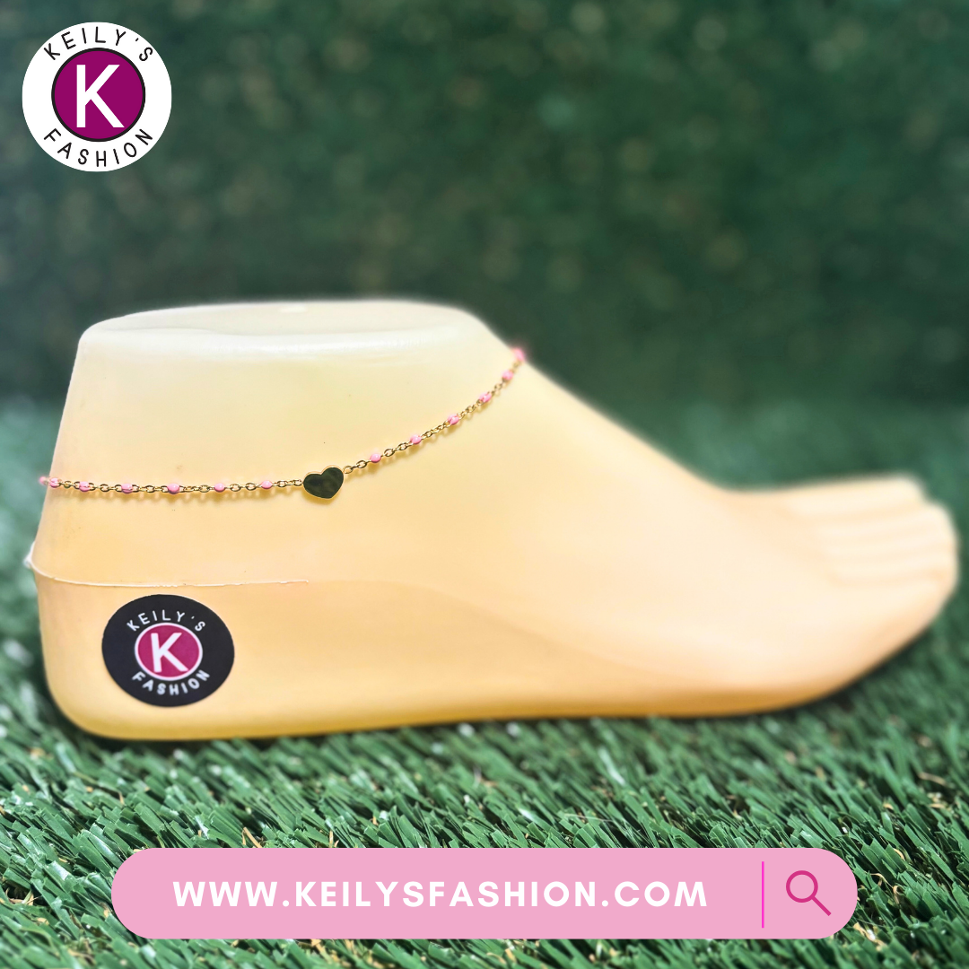 PULSERA DE PIE CORAZON