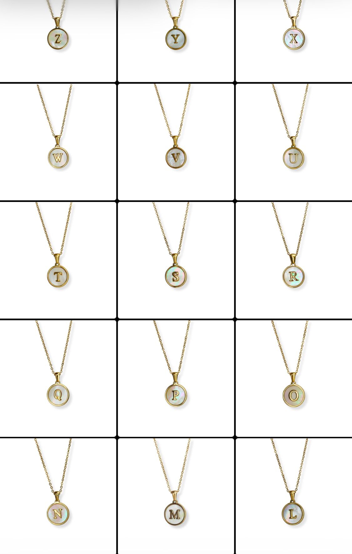 CADENAS DE INICIALES