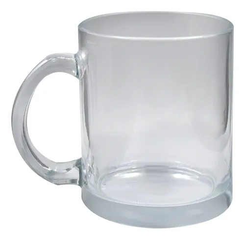 Taza de cristal transparente