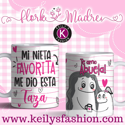 TAZAS FLORK MADRES